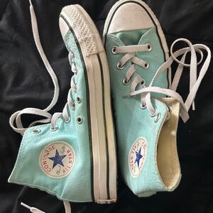 Light Blue High Top Converse